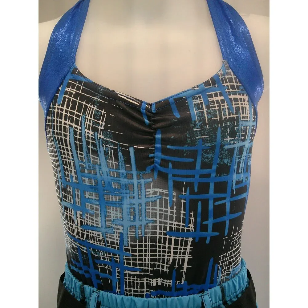 Pre-Owned Dance Costume Hip Hop Large Child Blue A Wish Come True 12709 2 pc Me